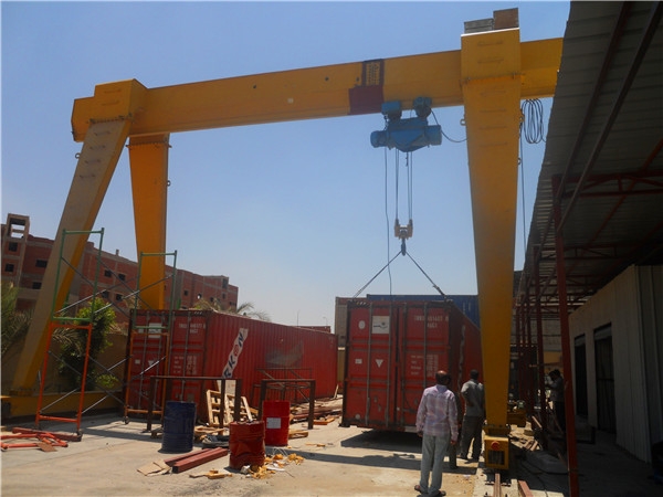 山东泰沃16吨单梁门式起重机项目用于埃及开罗板材厂